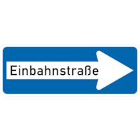 Verkehrszeichen VZ 220-20 Einbahnstraße rechtsweisend 300 mm x 800 mm