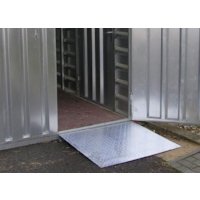Auffahrrampe CR-AR1 Überfahrbrücke aus Stahl feuerverzinkt für Lagercontainer Materialcontainer