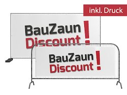 Banner inkl. Druck für Absperrgitter & Bauzaun