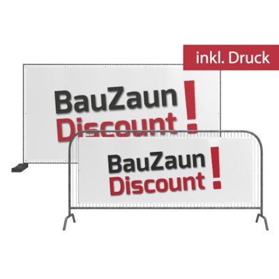 Banner inkl. Druck für Absperrgitter & Bauzaun kaufen