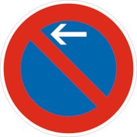 Verkehrszeichen VZ 286-10 Eingeschränktes Halteverbot Anfang Rechtsaufstellung ø 600