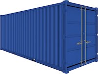 Baucontainer / Lagercontainer CB15 aus Stahl extra stabil Ladevolumen 19 m³- Inkl. Lieferung Deutschlandweit!