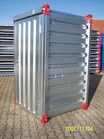 WC Container Waschbox CRWC1 TÜV Süd zertifiziert aus verzinktem Trapezblech, Gurtrahmensystem und integrierten Kranösen