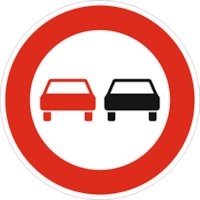 Verkehrszeichen VZ 276 Überholverbot für Kraftfahrzeuge aller Art ø 600
