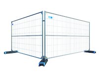 Bauzaun / Mobilzaun SP4E Standard mit Mittelstrebe horizontal und verstärkten Ecken