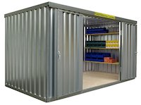 Lagercontainer / Materialcontainer Fladafi CF4 aus Stahlblech Länge 4m / Inklusive Lieferung deutschlandweit !!!
