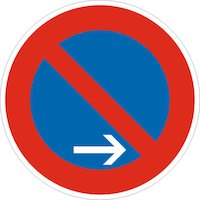 Verkehrszeichen VZ 286-20 Eingeschränktes Halteverbot Ende Rechtsaufstellung ø 600