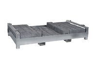 TPBA 30 Transportbox für 30 Stück Bauzaunstandfuß, passend zur kurzen Bauzauntraverse TP1-30