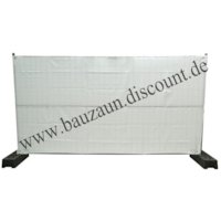 Bauzaunnetz N2/5 WEIß Höhe 1,80 m x 3,45 m Länge für Bauzaun / Mobilzaun standard