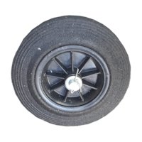 Laufrolle / Drehlaufrolle / Laufrad / T3.1 schwarz Gummi für Bauzaun / Mobilzaun