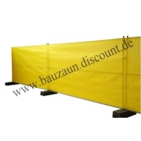 Bauzaunnetz N2/5-50DE GELB Höhe 1,80 m x 50 m Länge für Bauzaun / Mobilzaun
