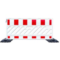 Absperrschranke / Absturzsicherung A1WH mit Handlauf weiß nach TL / Folie Typ RA1
