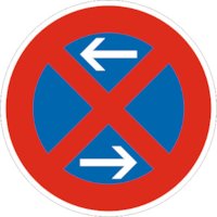 Verkehrszeichen VZ 283-30 Absolutes Halteverbot Mitte Rechtsaufstellung ø 600