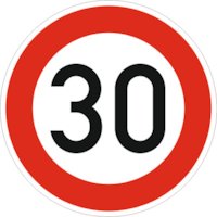 Verkehrszeichen VZ 274-30 Zulässige Höchstgeschwindigkeit ø 600