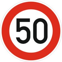 Verkehrszeichen VZ 274-50 Zulässige Höchstgeschwindigkeit ø 600