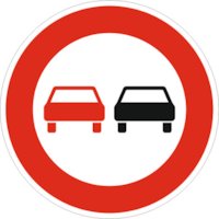 Verkehrszeichen VZ 276 Überholverbot für Kraftfahrzeuge aller Art ø 600