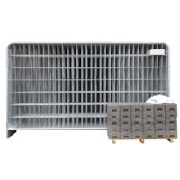 210 Stück  R2-02P210 DE Bauzaun Rund standard  inkl. Verbinder und Füße