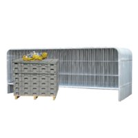 210 Stück Bauzaun / Mobilzaun Rund halbhoch  R1-01P210 inkl. Verbinder und Füße