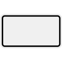 Verkehrszeichen VZ ZZ-N-330 Grund weiß Rand schwarz ohne Text 330 mm x 600 mm