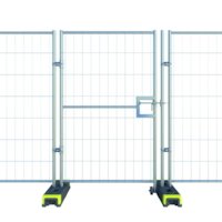 Bauzaun / Mobilzauntor Spezial SP4-01T mit eingebautem Verriegelungsmechanismus
