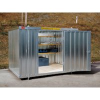 Lagercontainer / Materialcontainer Fladafi  CF3 aus Stahlblech Länge 3m 