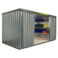 Lagercontainer / Materialcontainer Fladafi CF4 aus Stahlblech Länge 4m 