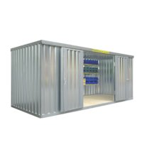 Lagercontainer / Materialcontainer Fladafi CF5 aus Stahlblech Länge 5m 